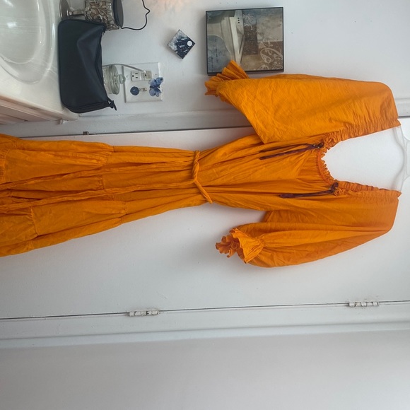 Mustard Yellow Renfest Handmade Dress - Picture 1 of 2